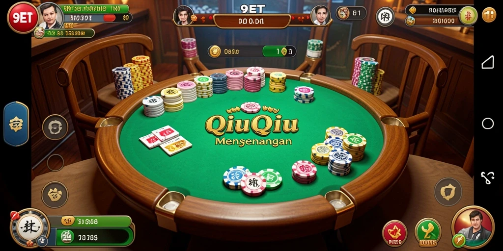 Tampilan gameplay seru dalam permainan QiuQiu 9ET.