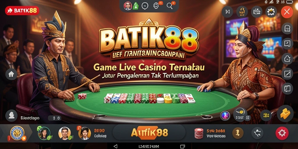 Tampilan interaktif gameplay Live Casino yang menyenangkan.