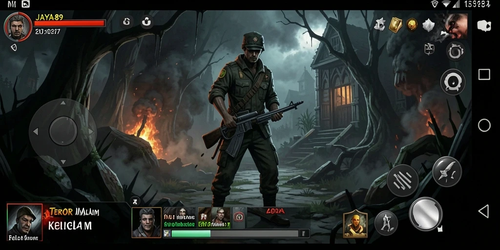 Gameplay menyeramkan dalam suasana gelap dan menakutkan.