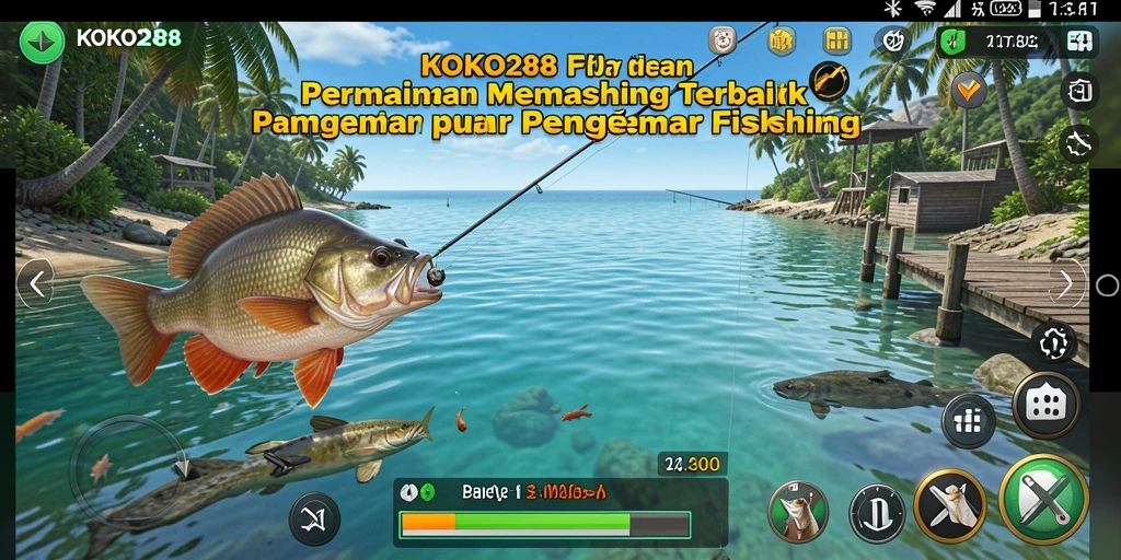 Tampilan gameplay KOKO288 yang menakjubkan saat memancing.