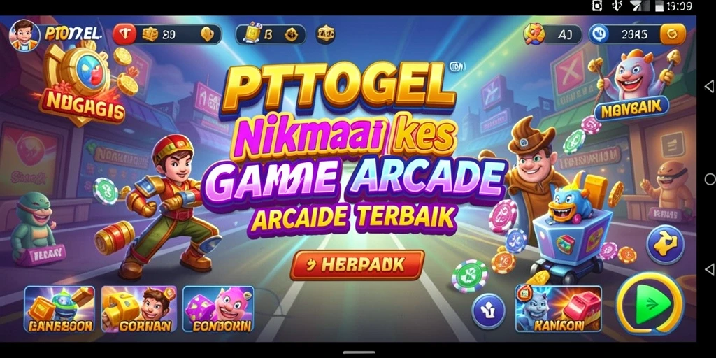 Tampilkan gameplay seru dari PTTOGEL di layar dengan berbagai level.