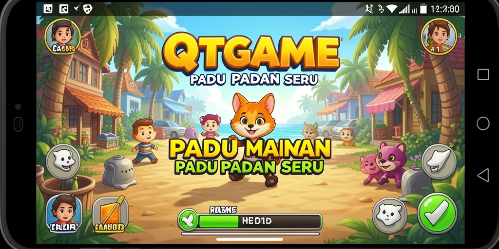 Tangkapan layar gameplay QTGAME menampilkan keseruan mencocokkan permata.