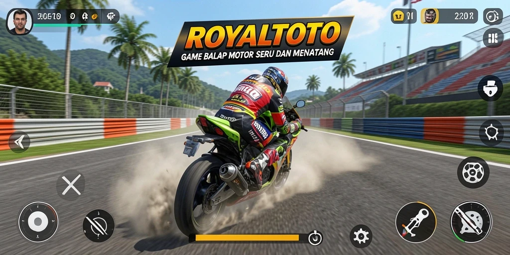 Gameplay seru dan menegangkan di ROYALTOTO saat balapan.
