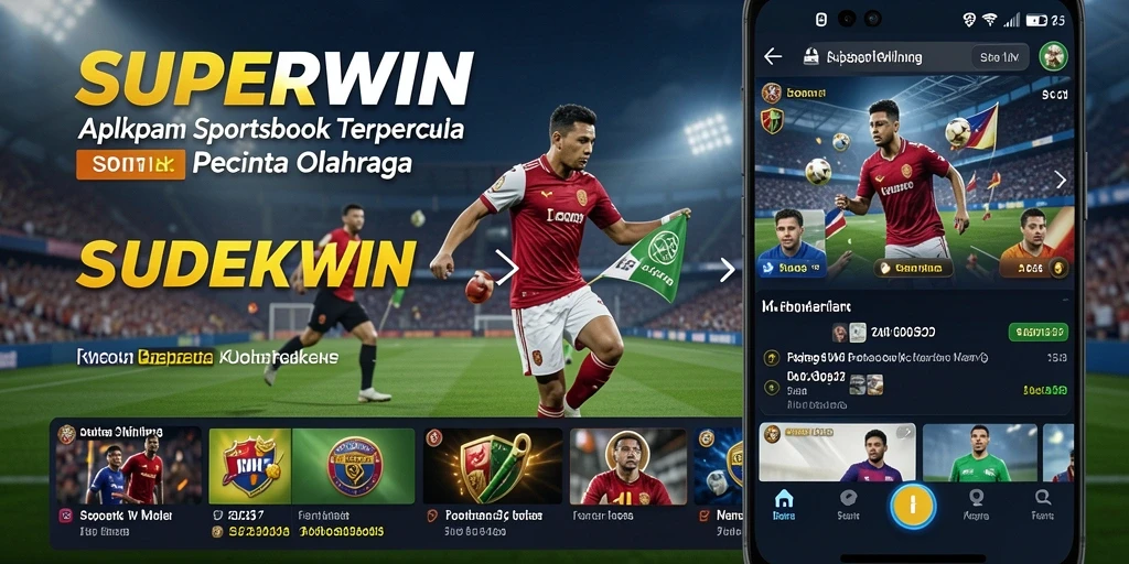 Screenshot permainan SUPERWIN dengan tampilan antarmuka yang menarik.